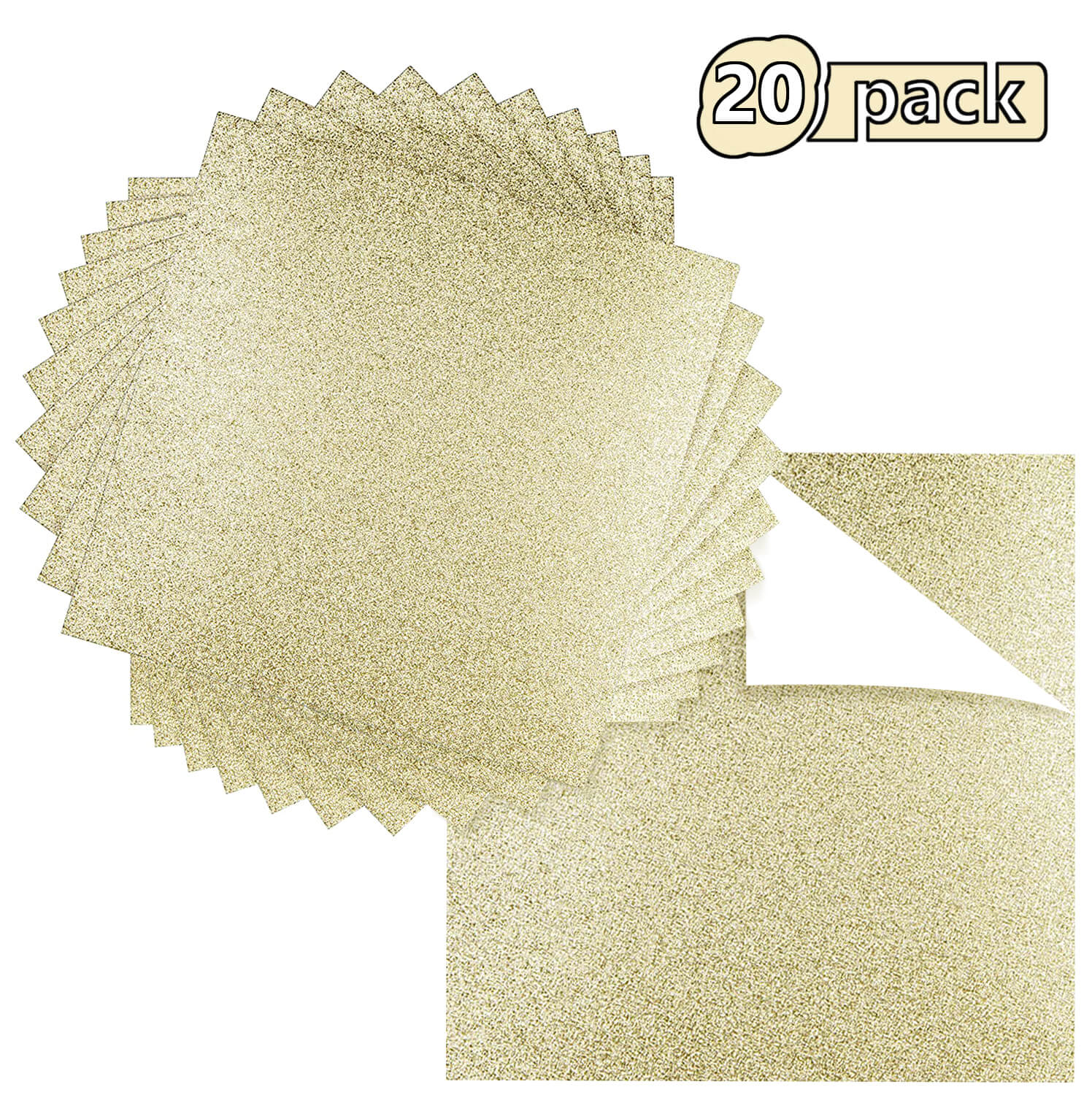 White Glitter Cardstock 5/10/20pk