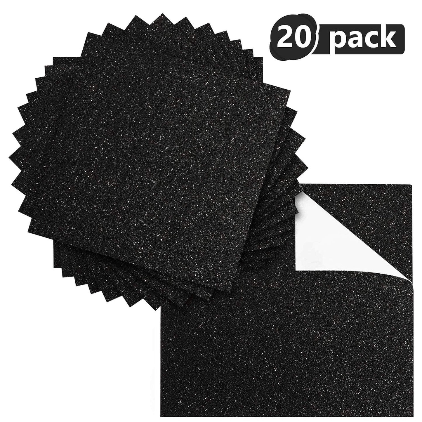 20 Pack - Black 12x12
