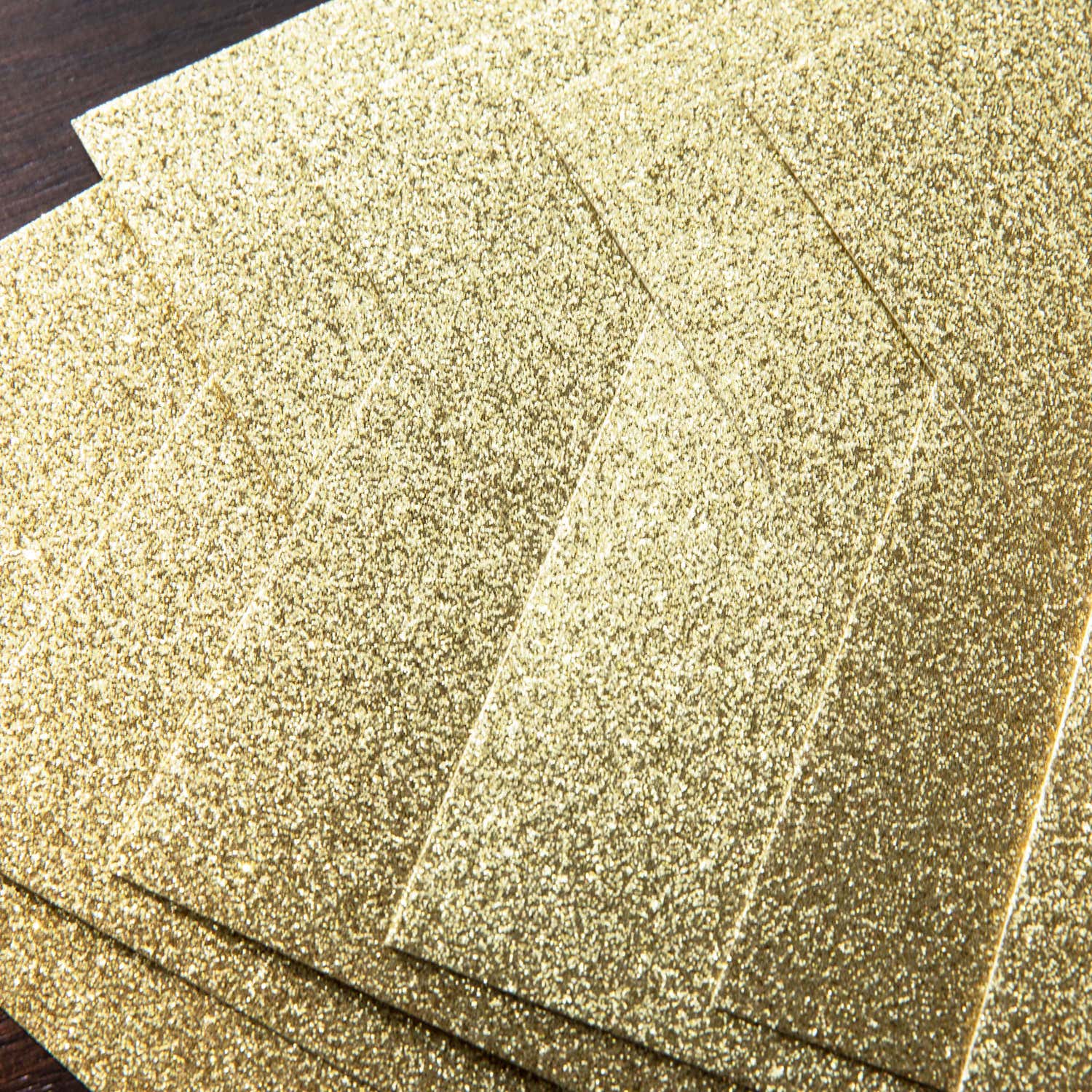 Glitter Cardstock Dark Gold Cover Sheets Bulk Pack of 15