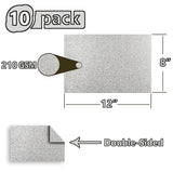 10 Pack - Silver 12x8 Double Sided