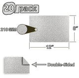 20 Pack - Silver 12x8 Double Sided