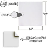 20 Pack - White 12x12
